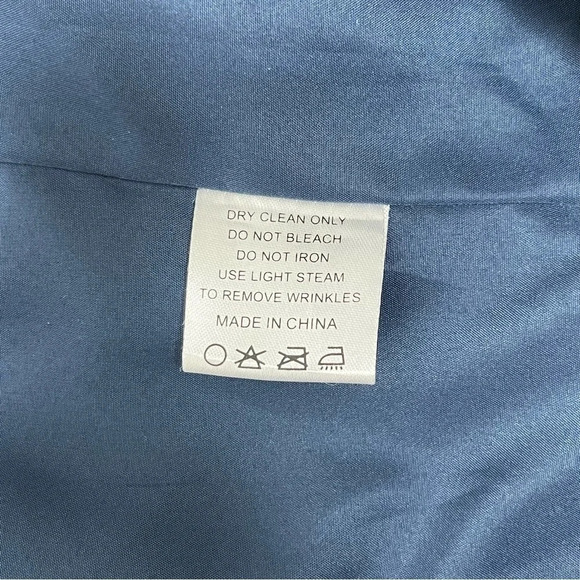 Azazie (NWT) Annabella Midi Length Dark Navy Blue V-Neck Sleeveless Dress Sz 14 - Picture 12 of 12